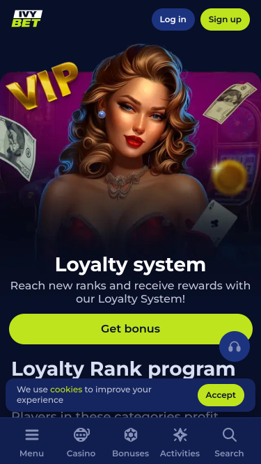 Ivybet Casino Mobile VIP