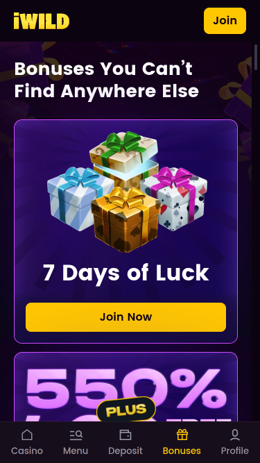 Promotions iWild Casino Mobile