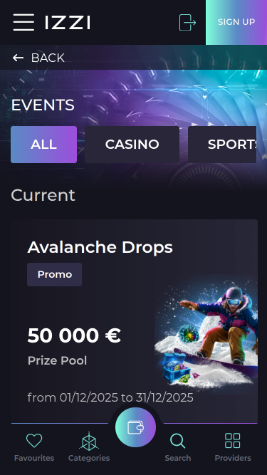 Promotions du casino Izzi sur mobile