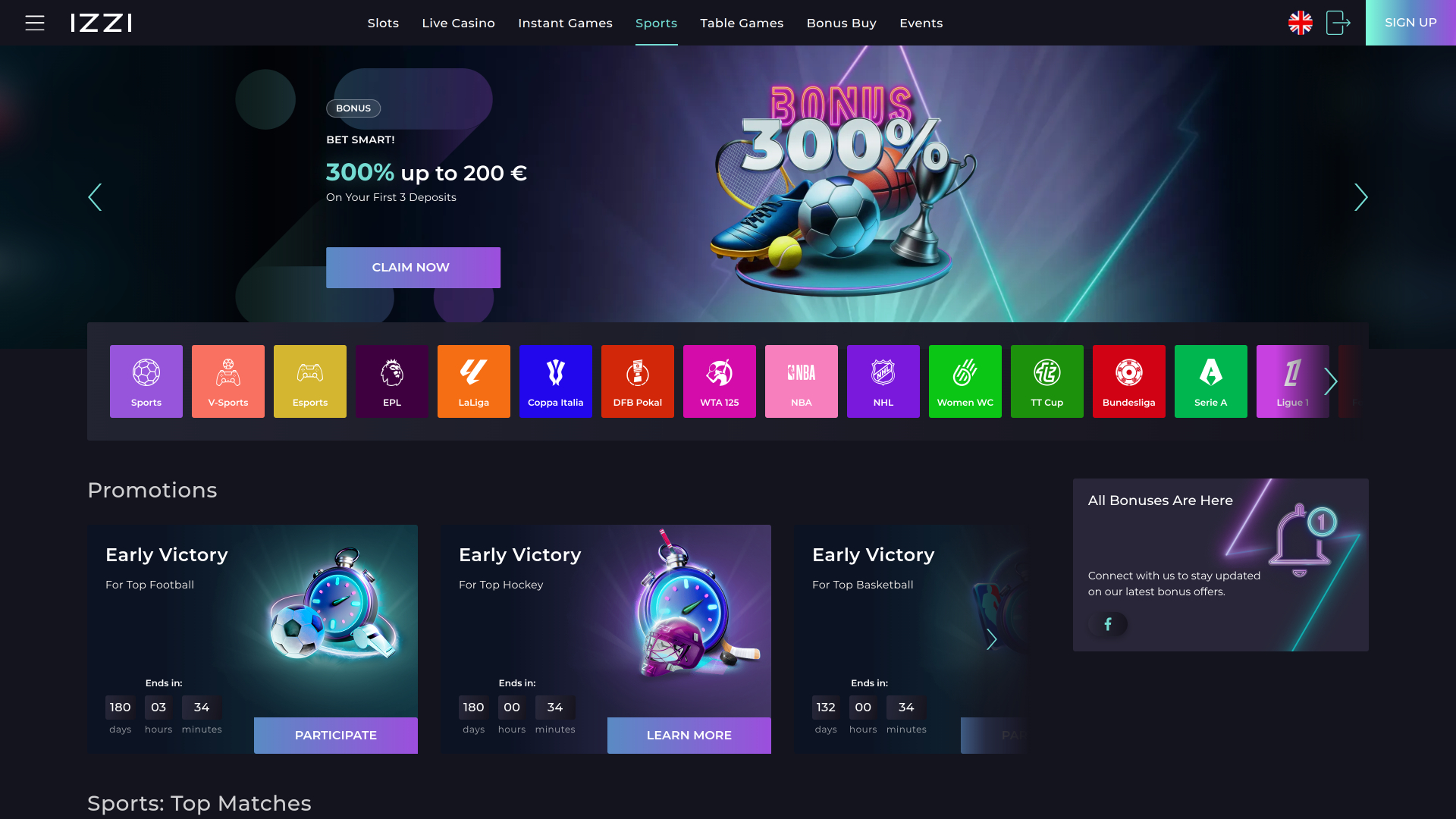 Bureau des sports du casino Izzi