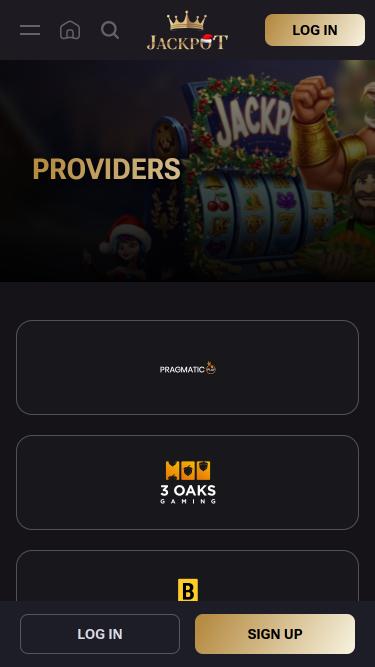 Jack-Pot Casino game developers mobile page
