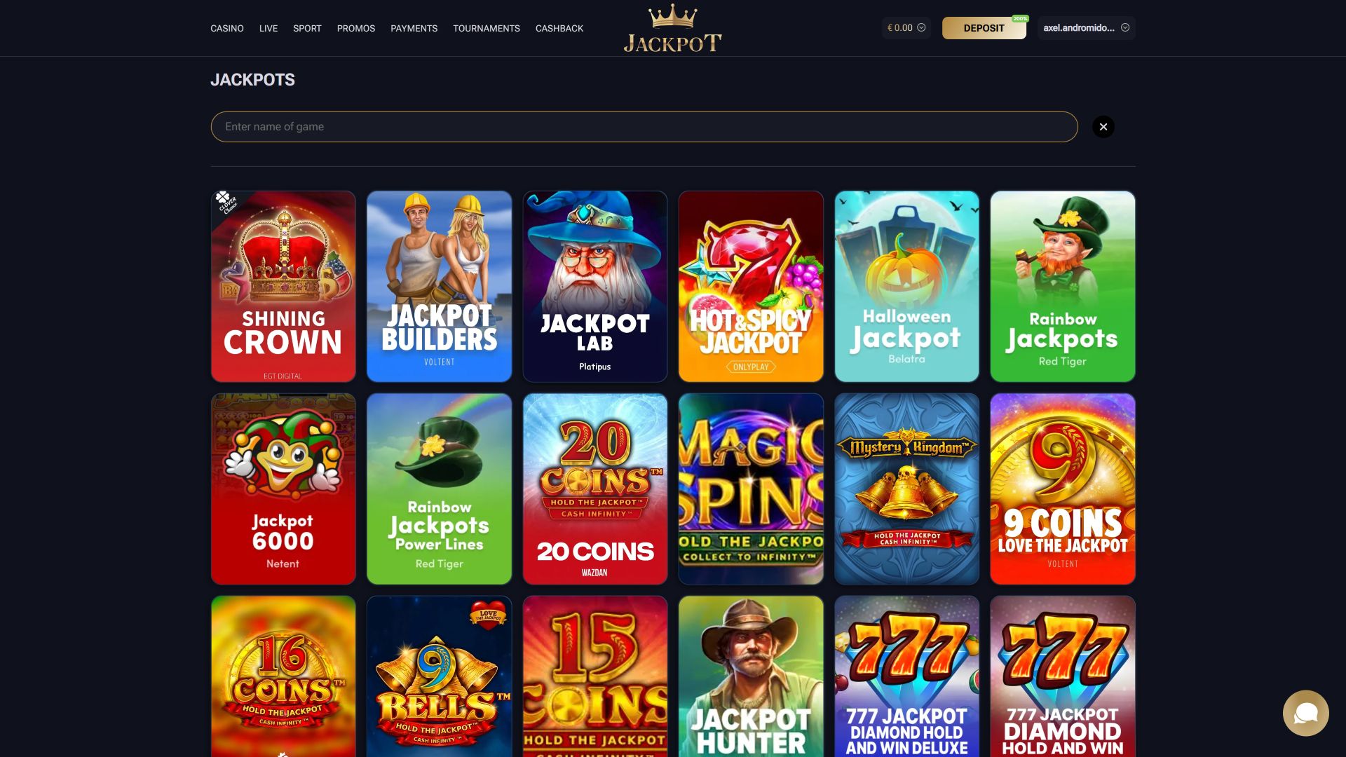 Jackpot Casino sur ordinateur