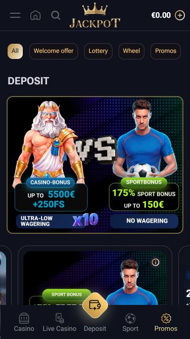Promotions mobiles du casino Jack-Pot