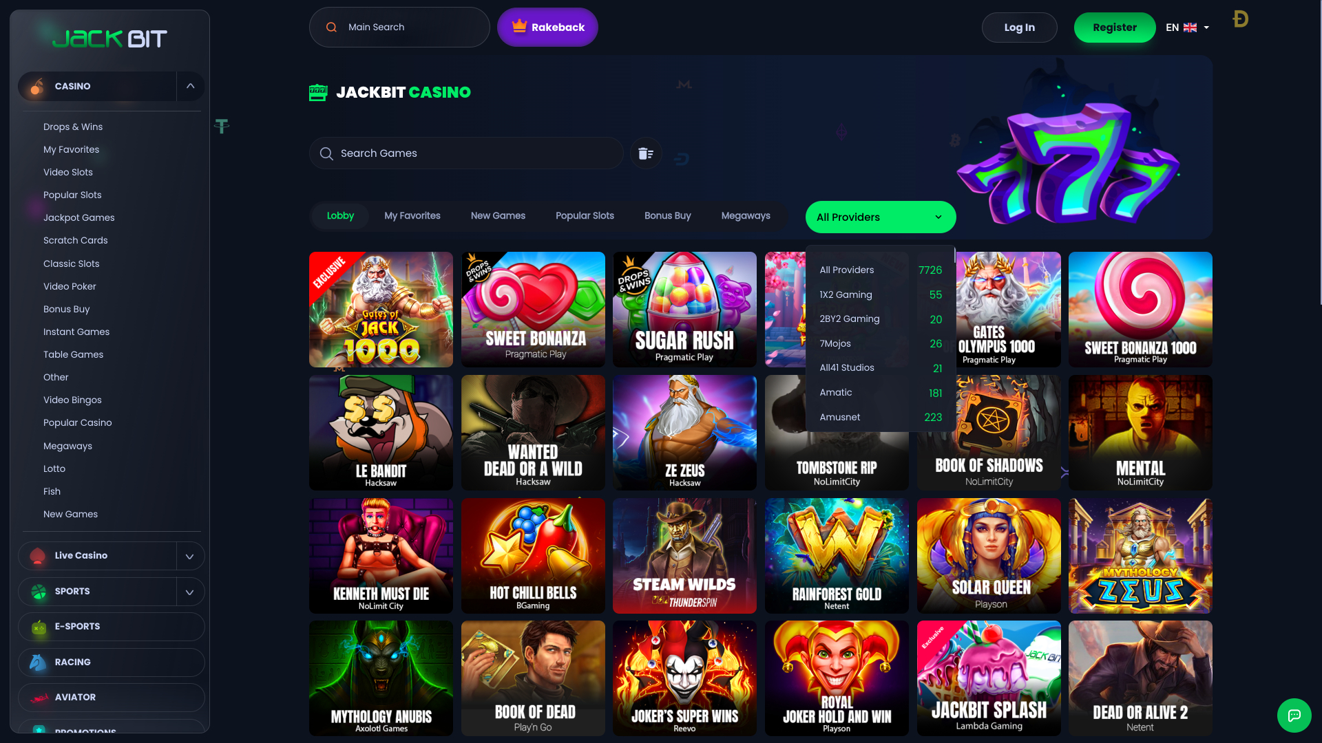 Jackbit Casino Game Developers Desktop