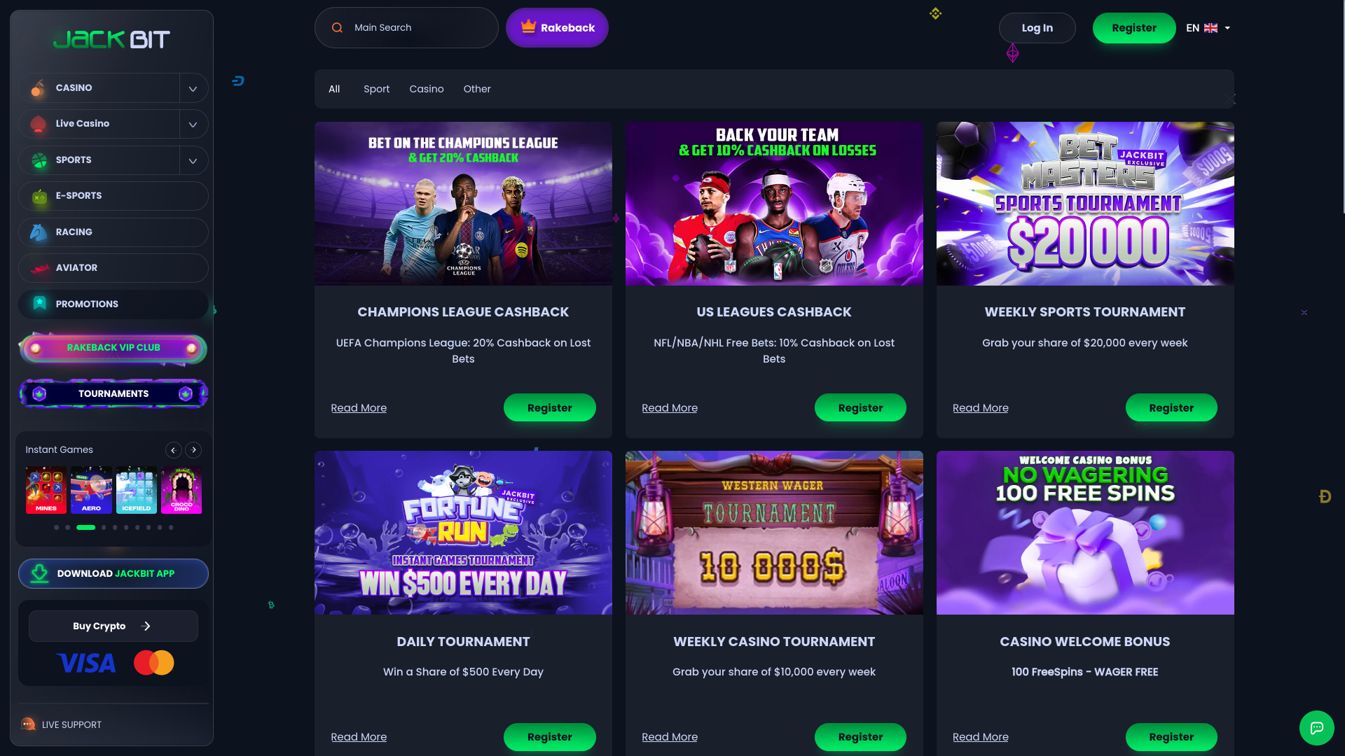 Jackbit Casino Promotions Desktop
