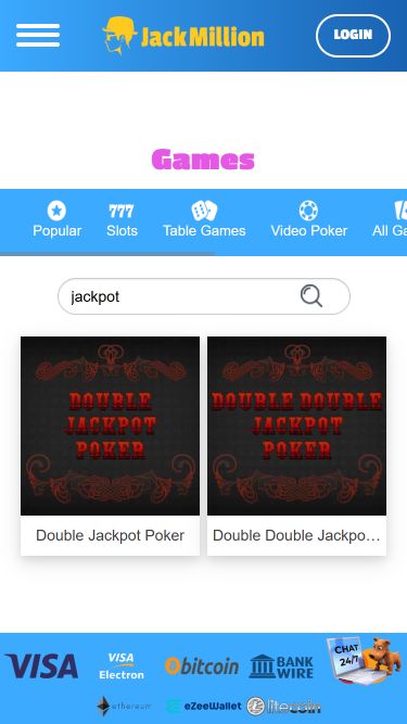 Jackpot mobile du casino Jackmilion