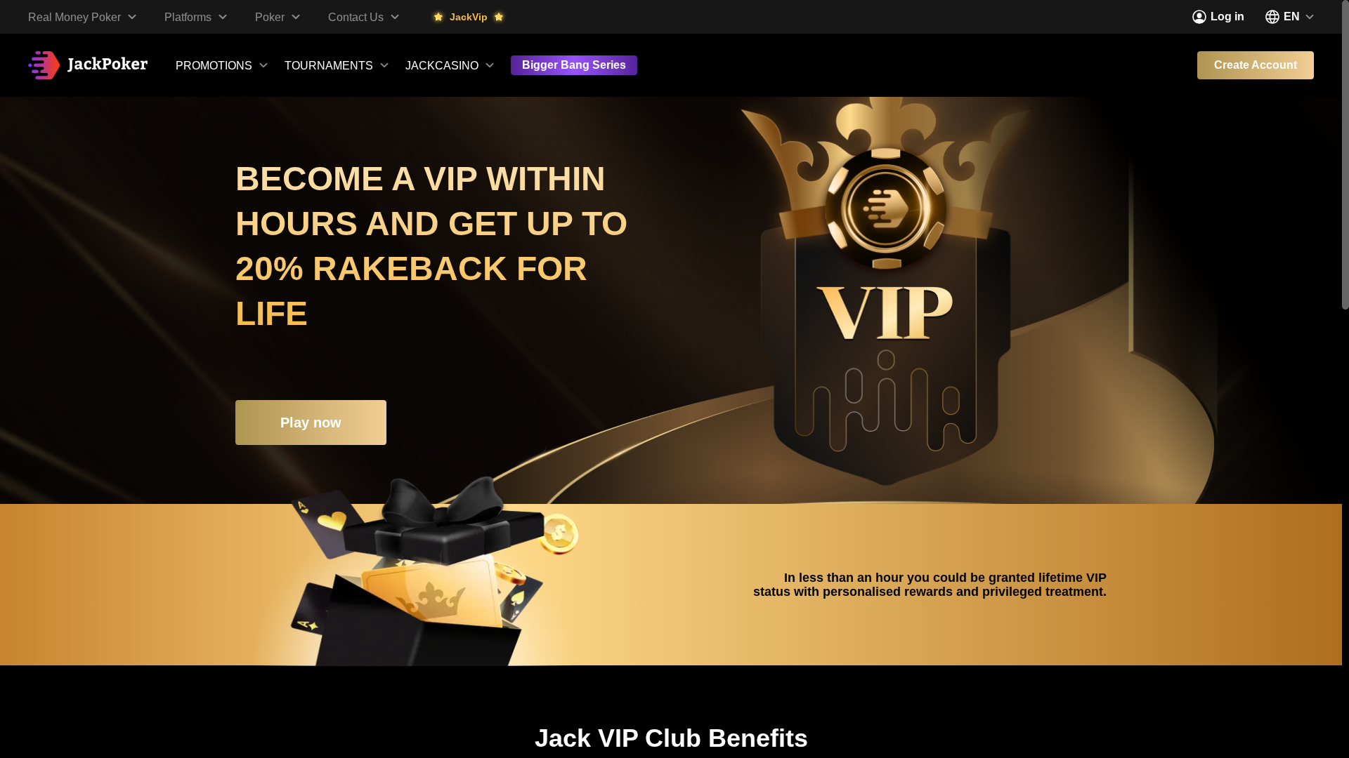 Programma VIP desktop di JackPoker