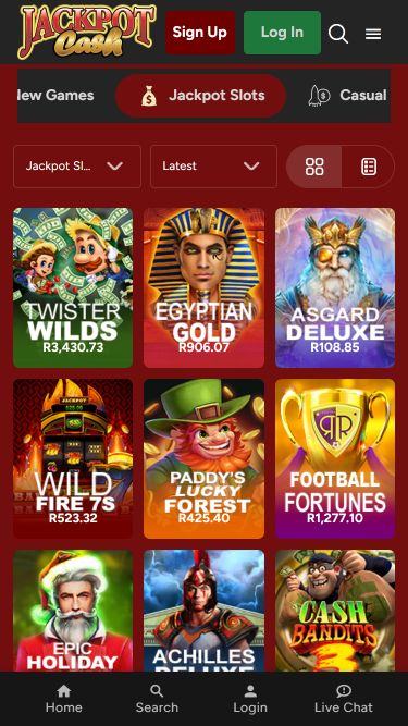Jackpot Mobile du Casino Jackpot Cash