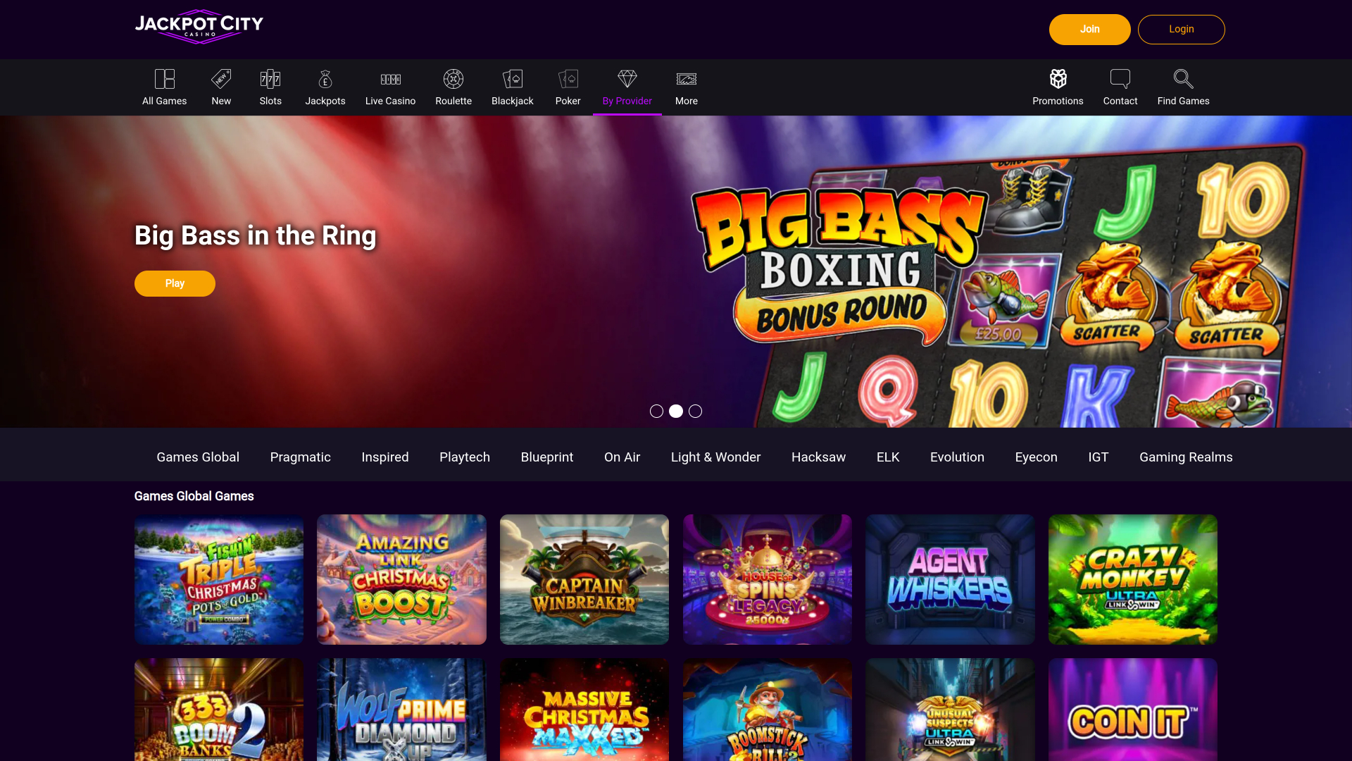 Desktop degli sviluppatori di giochi del casinò Jackpot City
