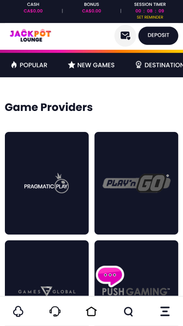 Développeurs de jeux de casino Jackpot Lounge pour mobile