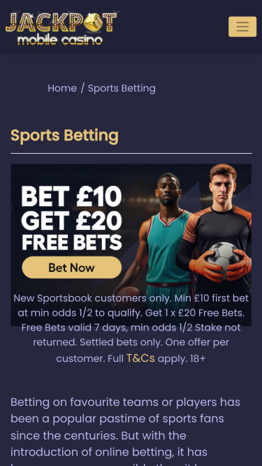 Jackpot Mobile Casino Sports Mobile