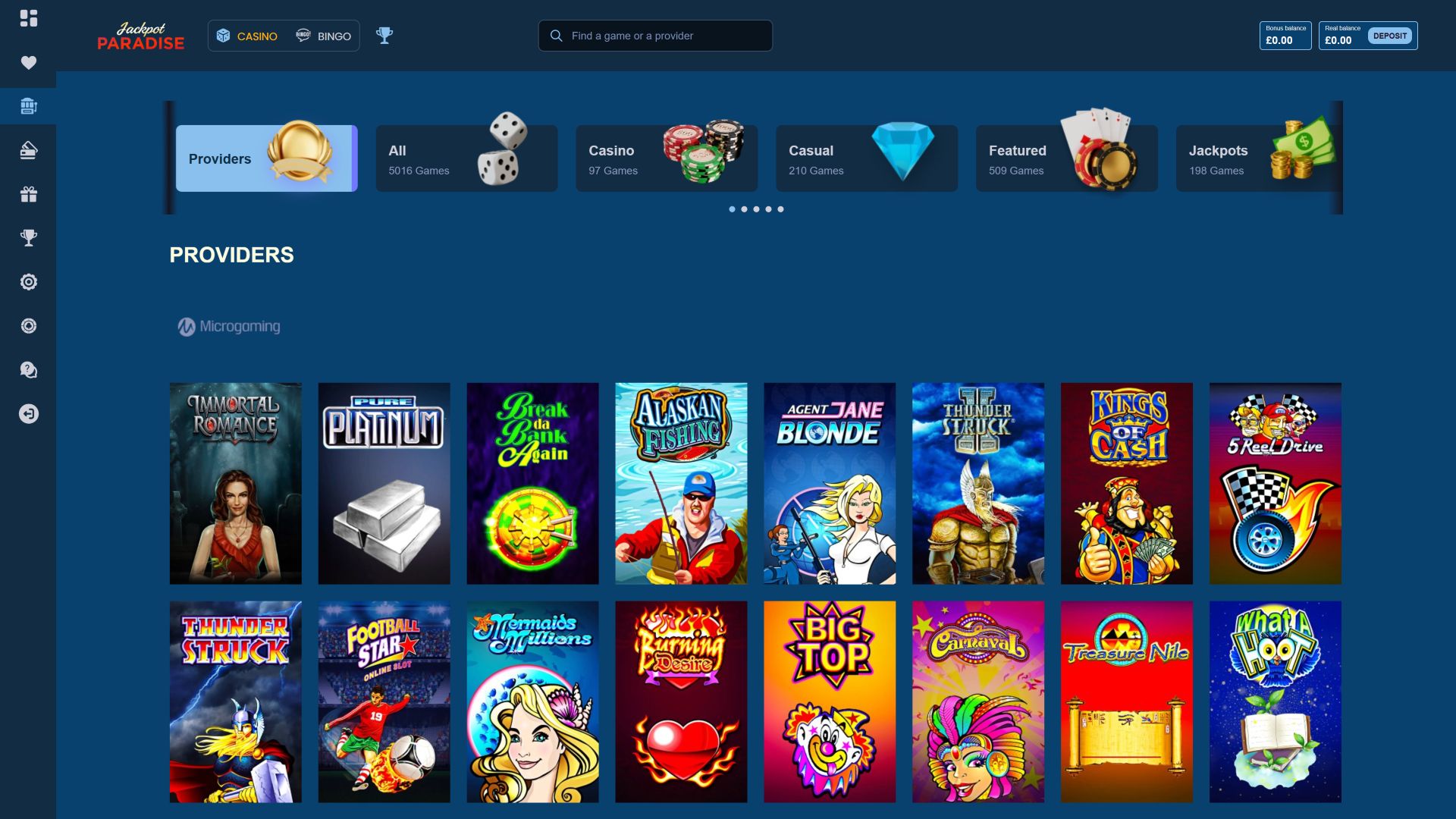 Développeurs du jeu de casino Jackpot Paradise pour ordinateur