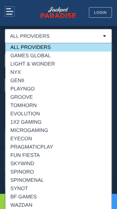 Desarrolladores de juegos de casino Jackpot Paradise para dispositivos móviles