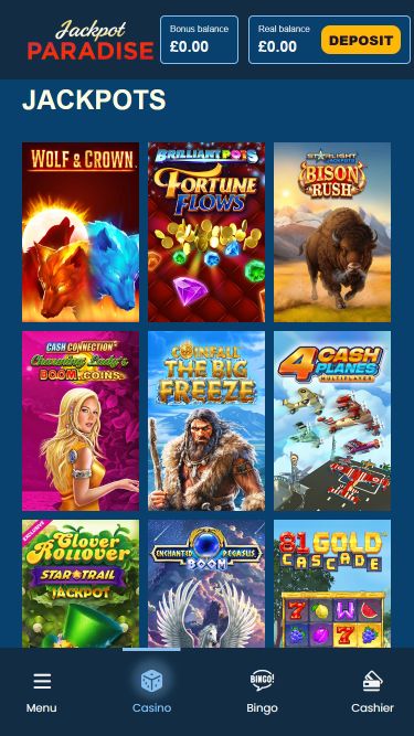 Jackpot Mobile du Casino Jackpot Paradise