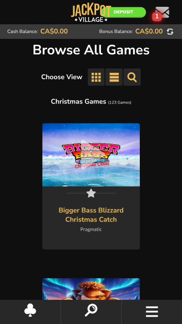 Jackpot Village Casino-Spiele für Mobilgeräte