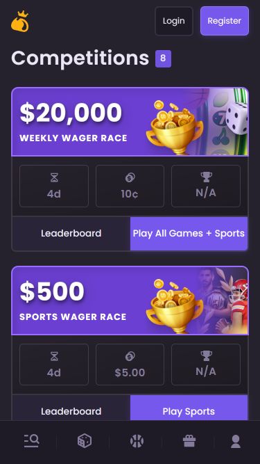 Compétitions mobiles du casino Jackpot.bet