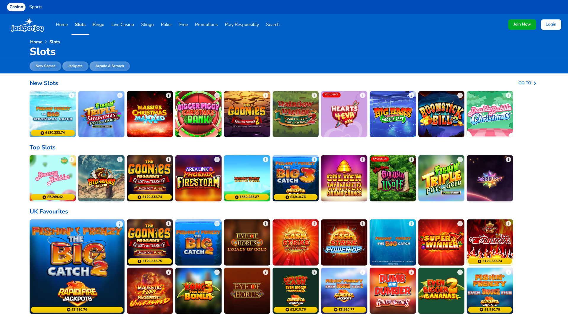 Jeux de casino Jackpotjoy sur ordinateur