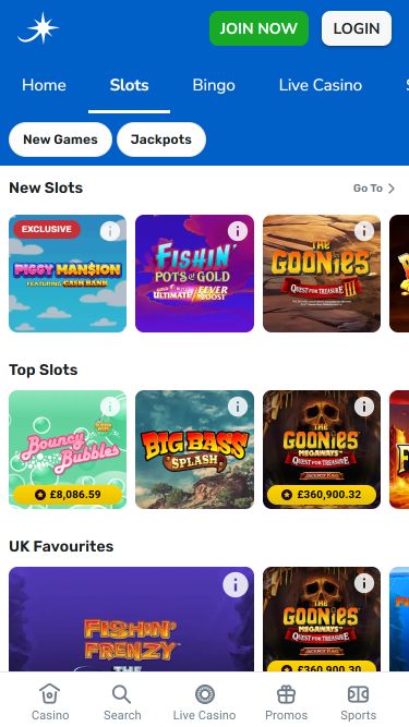 Jeux mobiles de casino Jackpotjoy