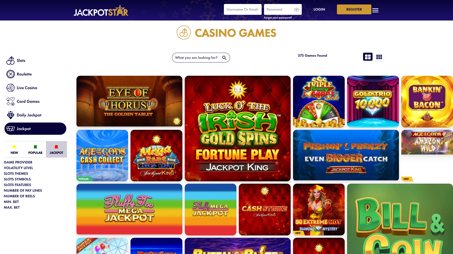 Jackpotstar Jackpot Desktop