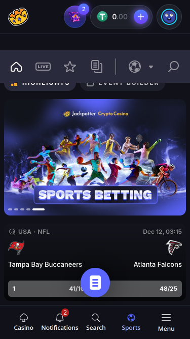 Jackpotter Casino Sports Mobile