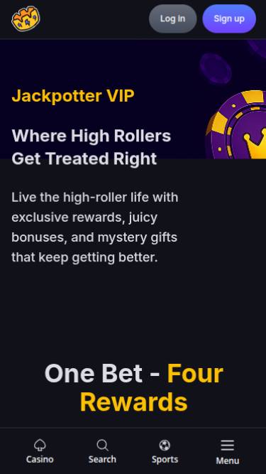 Jackpotter Casino Live VIP Mobile
