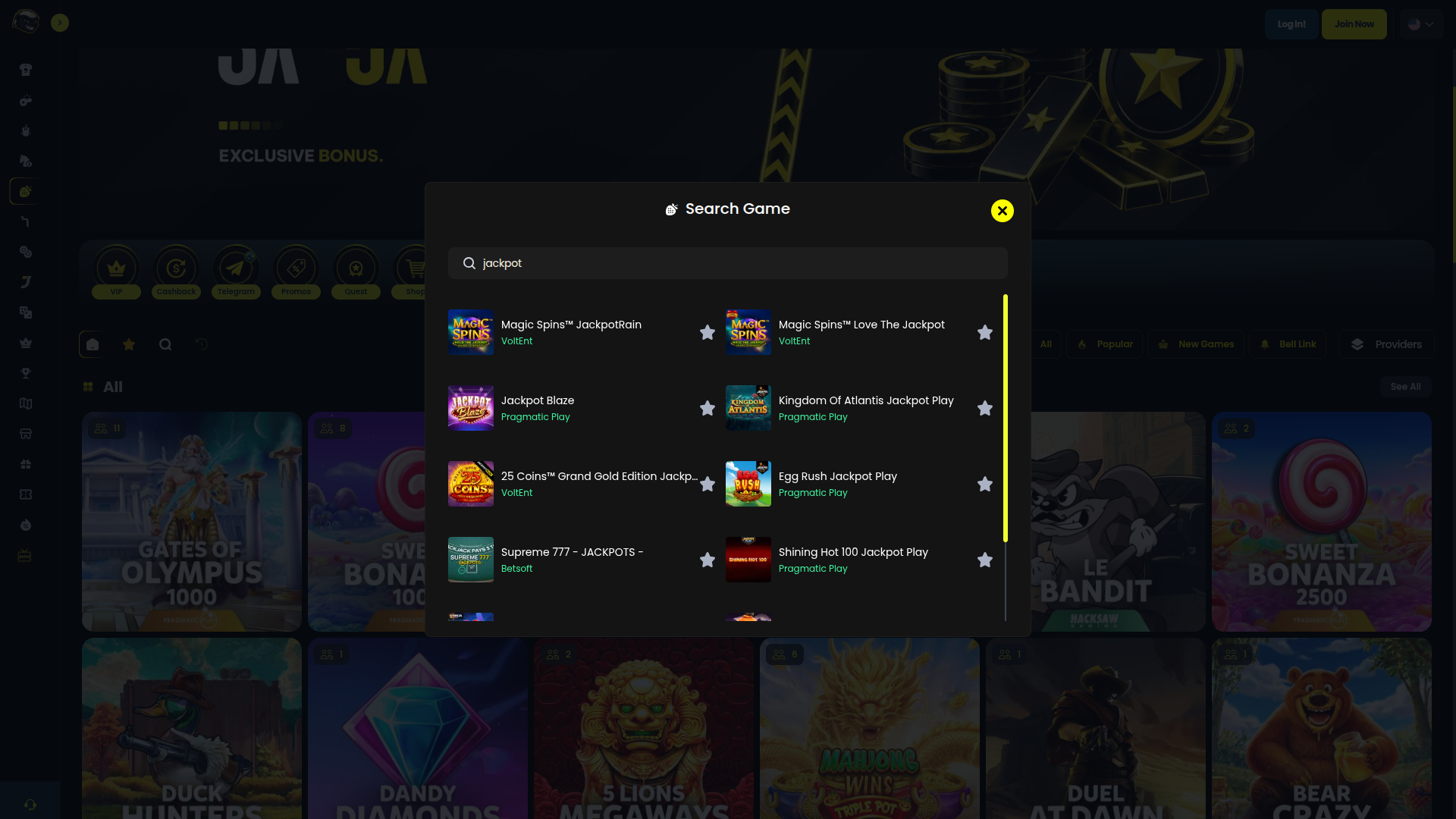 Jasino Casino Desktop Jackpot