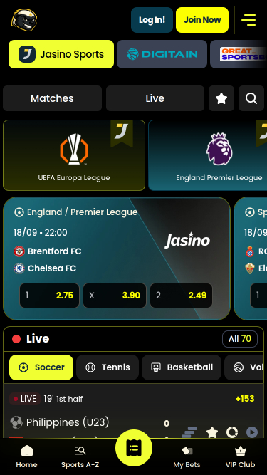 Jasino Casino Mobile Sports