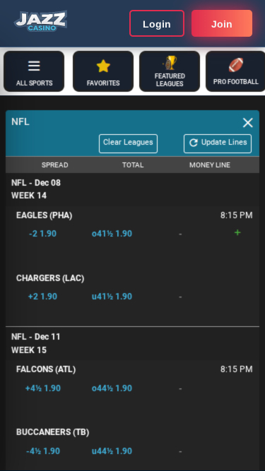 Casino Jazz Sports Mobile