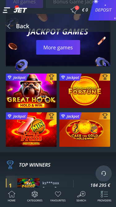 Jet Casino Jackpot Mobile