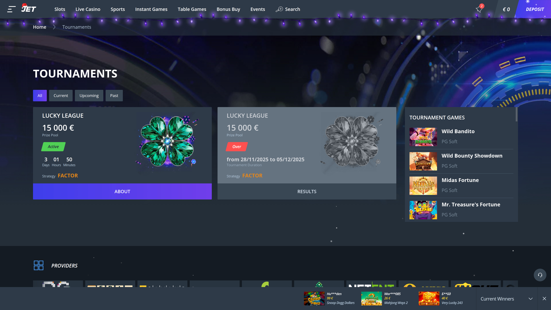 Jet Casino Aktionen Desktop