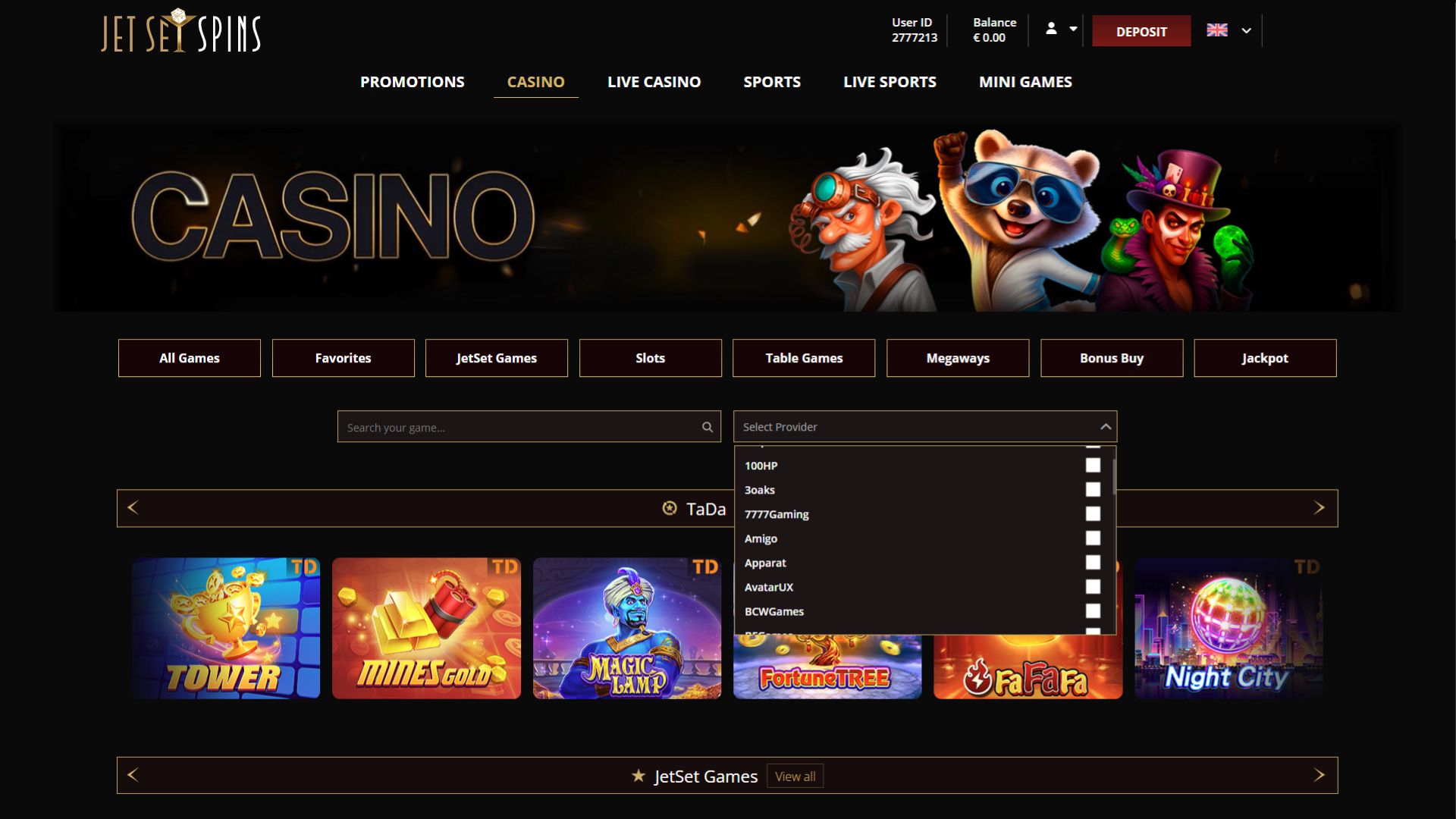 Développeurs de jeux de casino pour ordinateur JetSetSpins