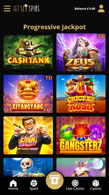 Jackpot mobile du casino JetSetSpins