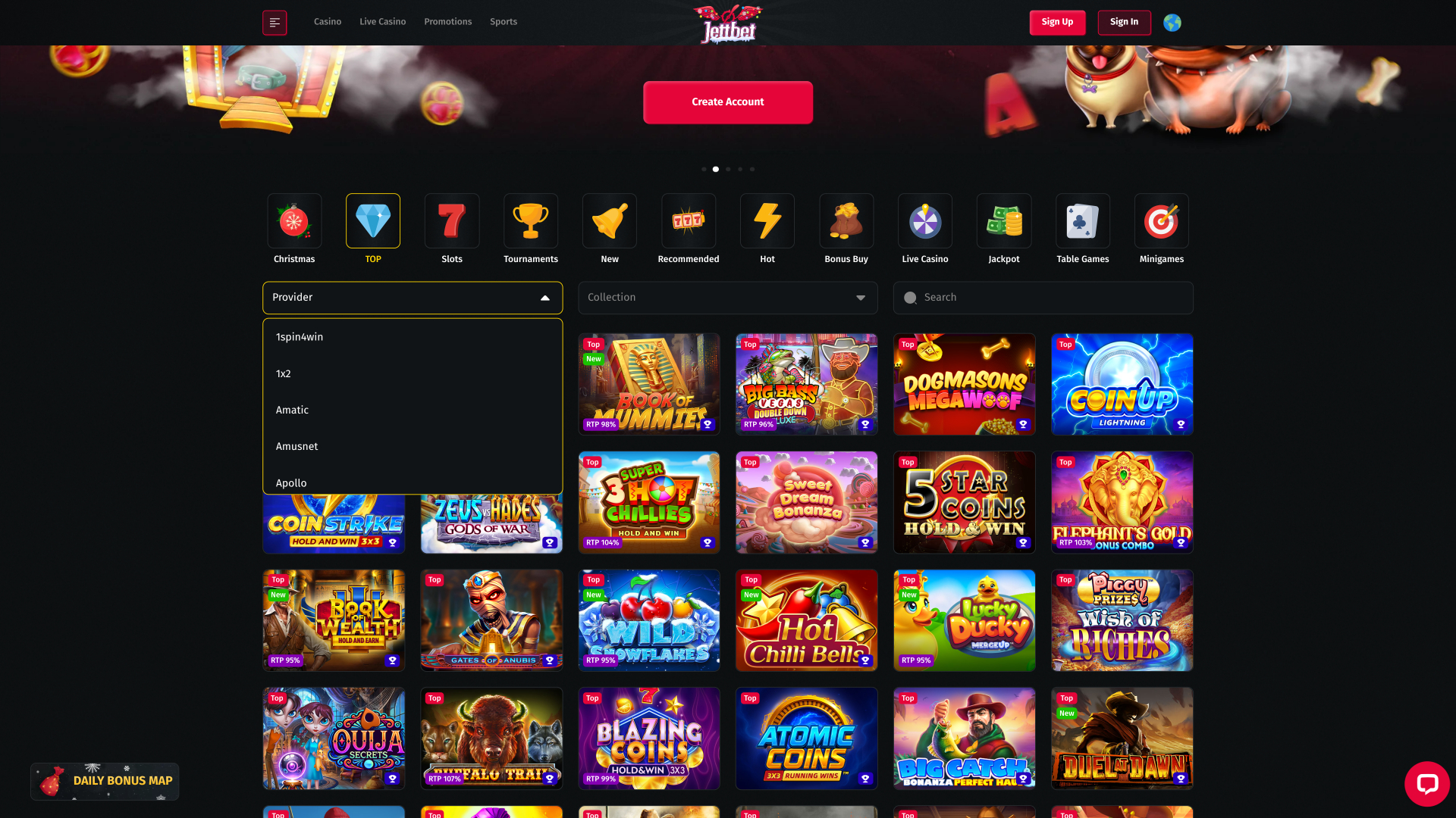 Jettbet Casino Game Developers Desktop