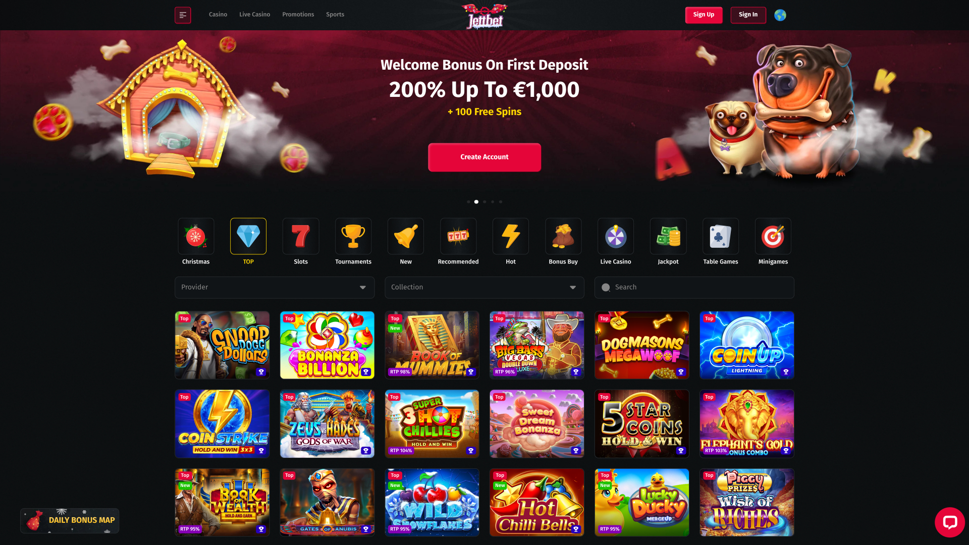 Jettbet Casino Games Desktop