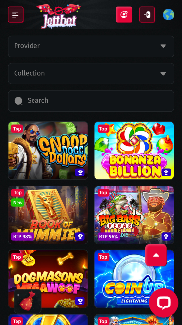 Jettbet Casino Games Mobile