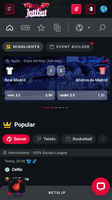 Jettbet Casino Sports Mobile