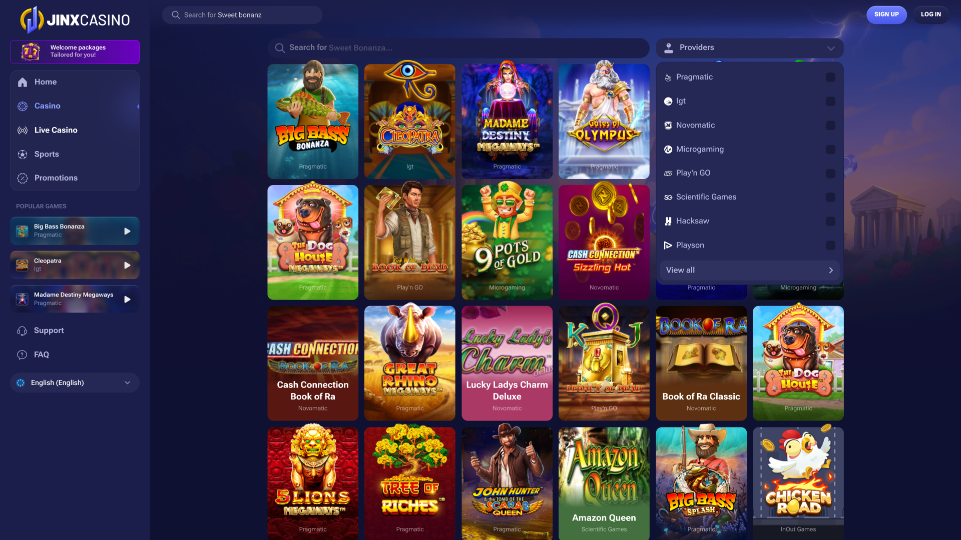 Développeurs du jeu Jinx Casino version bureau