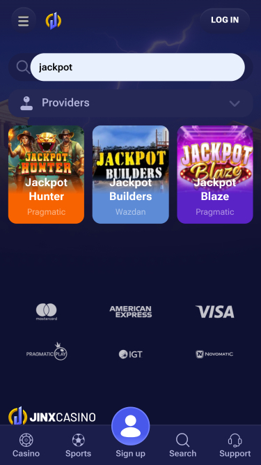 Jackpot du casino Jinx Mobile