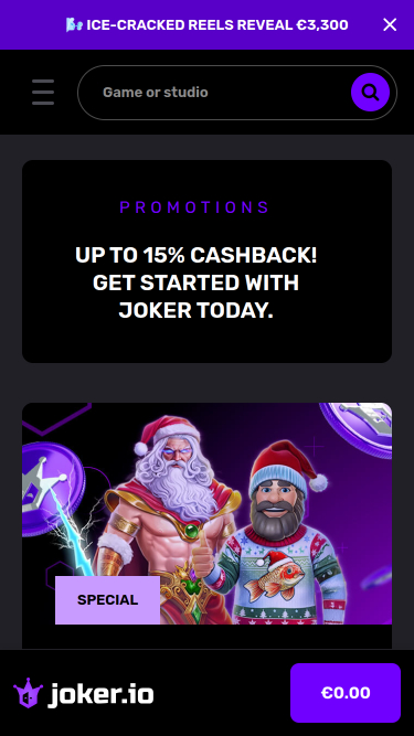 Promozioni Joker.io Mobile