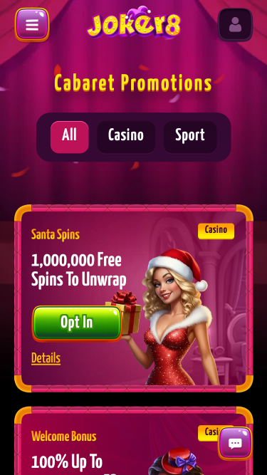 Promozioni del casinò Joker8 per dispositivi mobili