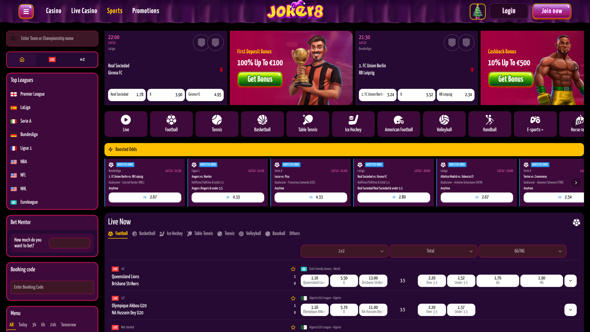 Joker8 Casino Sport Desktop