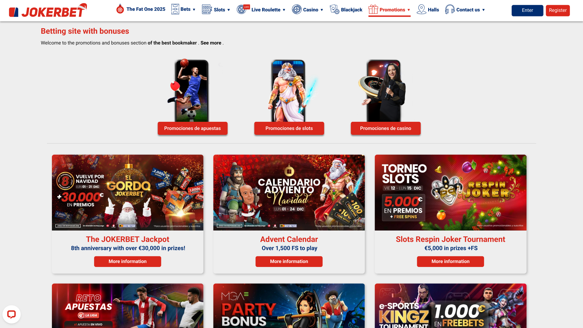 Promotions du casino Jokerbet sur ordinateur