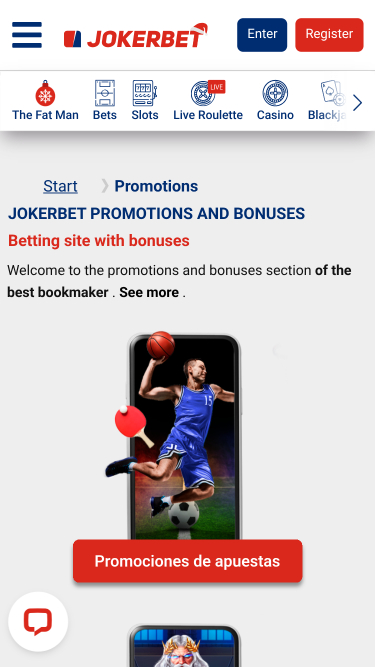 Promotions du casino Jokerbet sur mobile