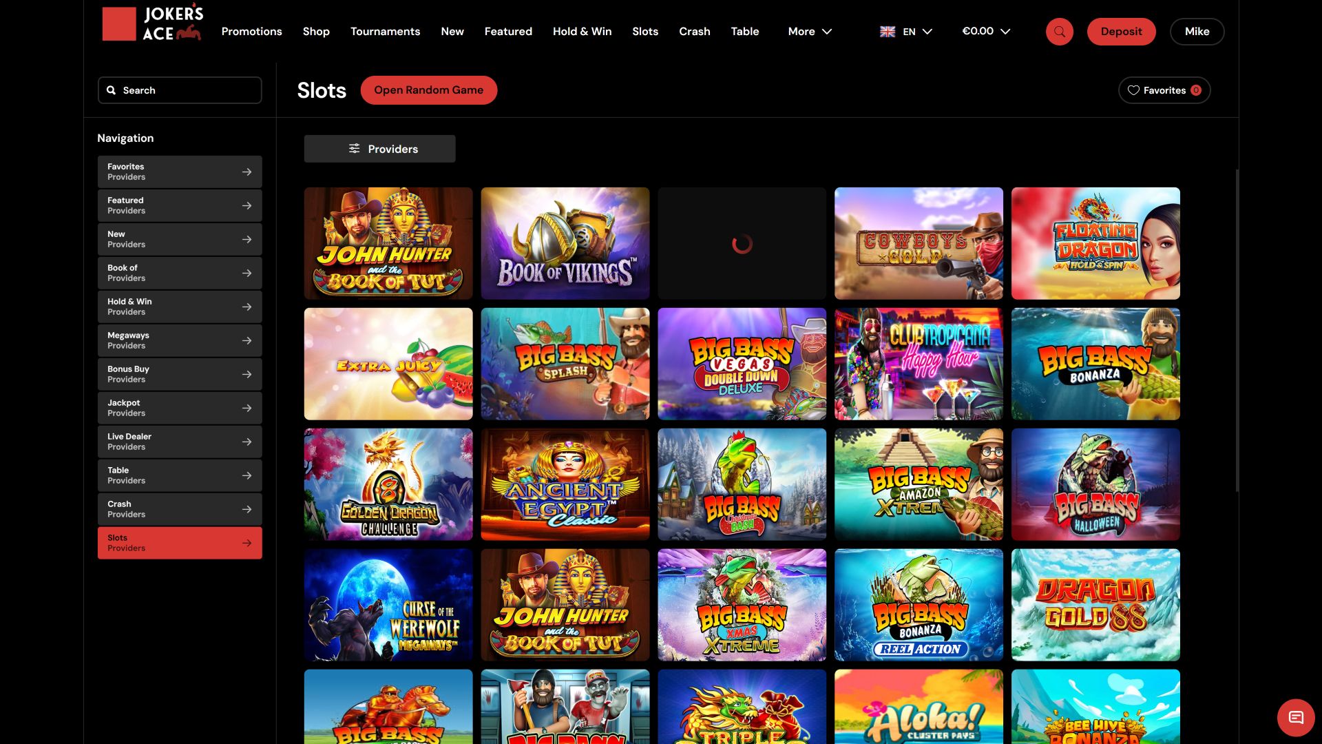 Jeux de casino Joker's Ace sur ordinateur