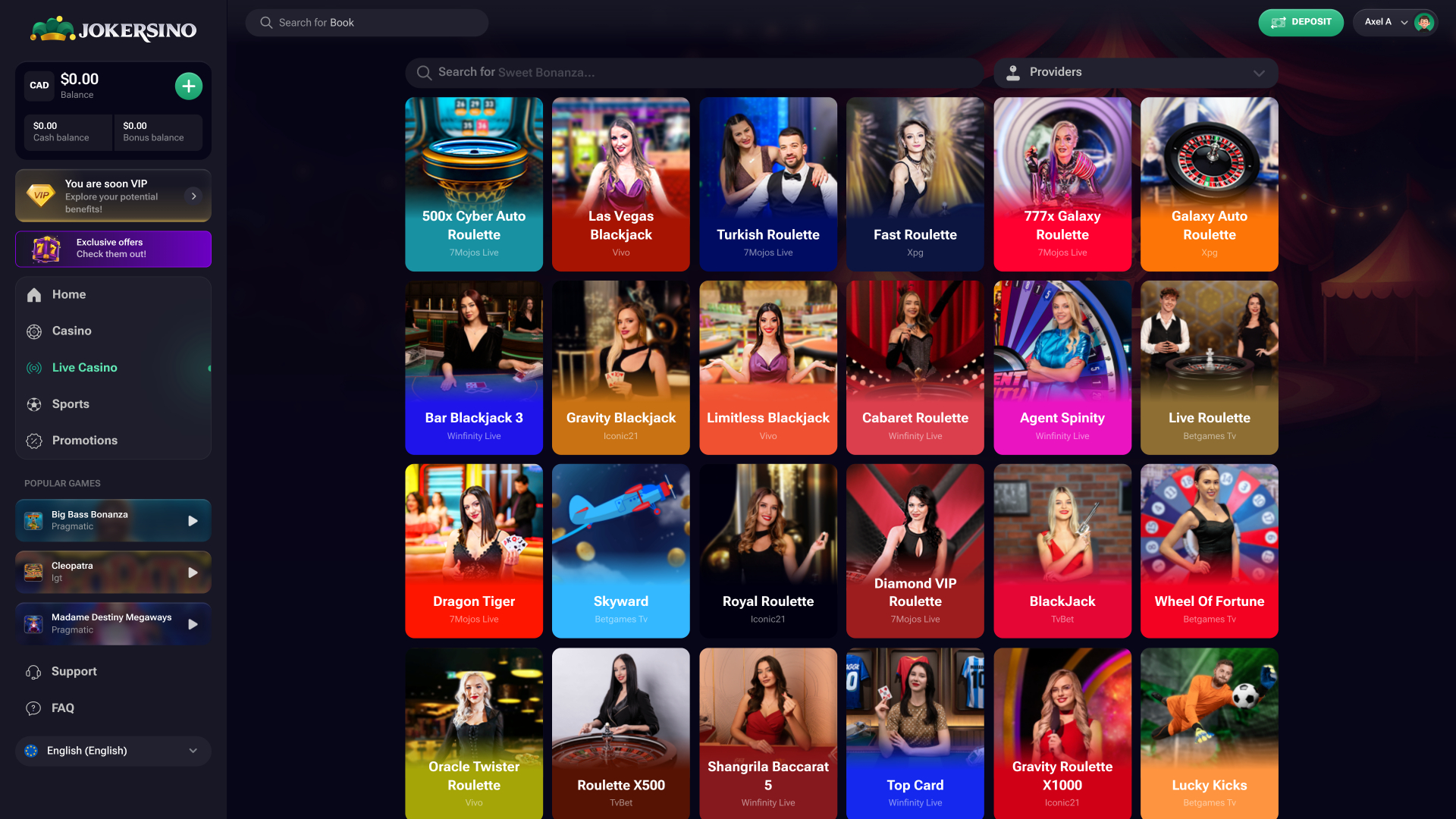 Jokersino Croupier en Direct Bureau