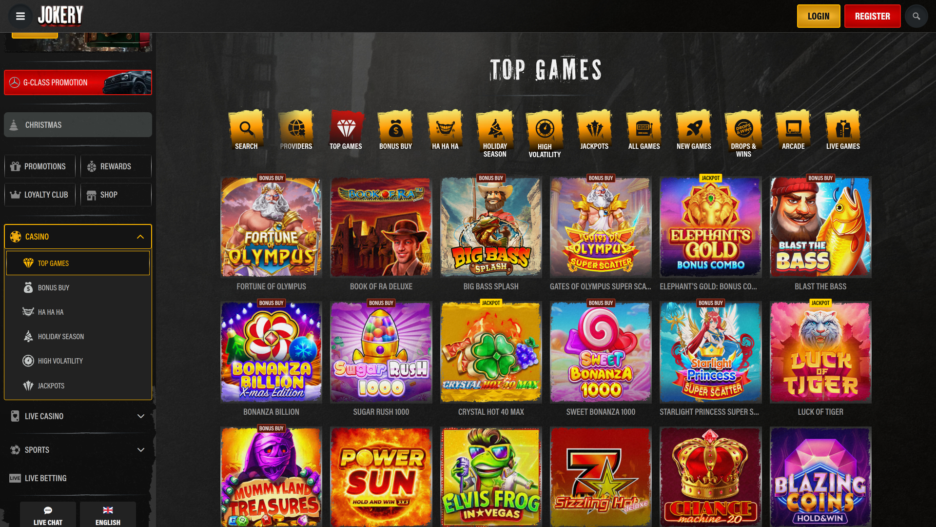 Jokery Casino Desktop Games