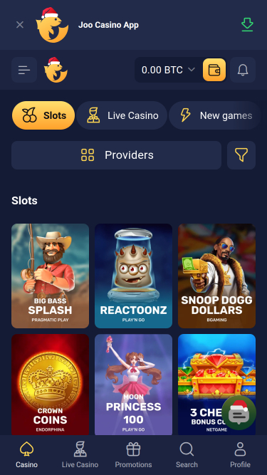 Jeux mobiles de Joo Casino