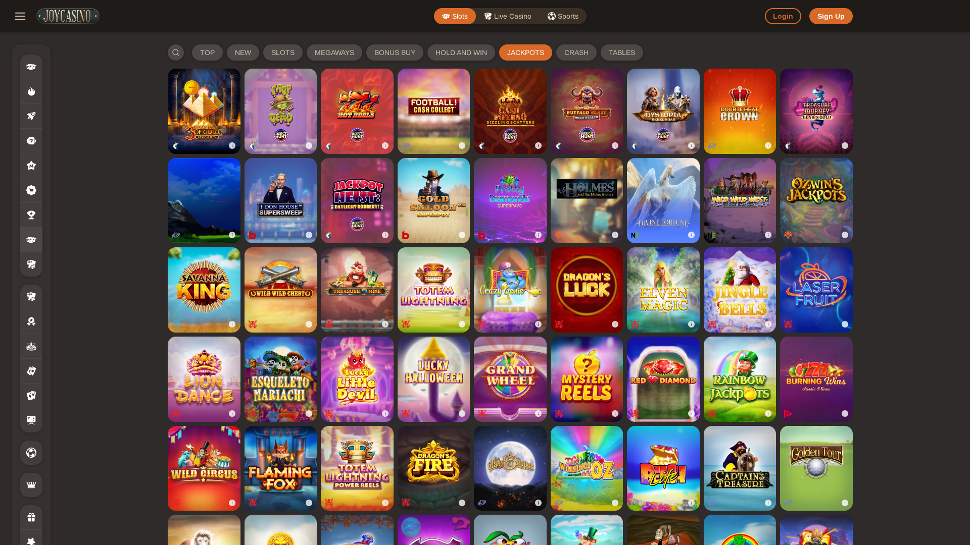 Jackpot desktop di Joy Casino