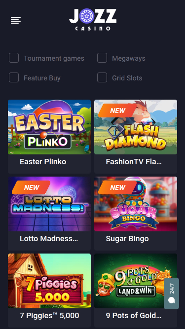 Jozz Casino Mobile Instant Win