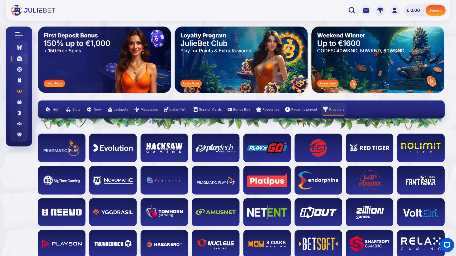 Développeurs de jeux de casino pour ordinateur Juliebet